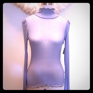 Free People Mesh Layered Turtle Neck Top Last Fall